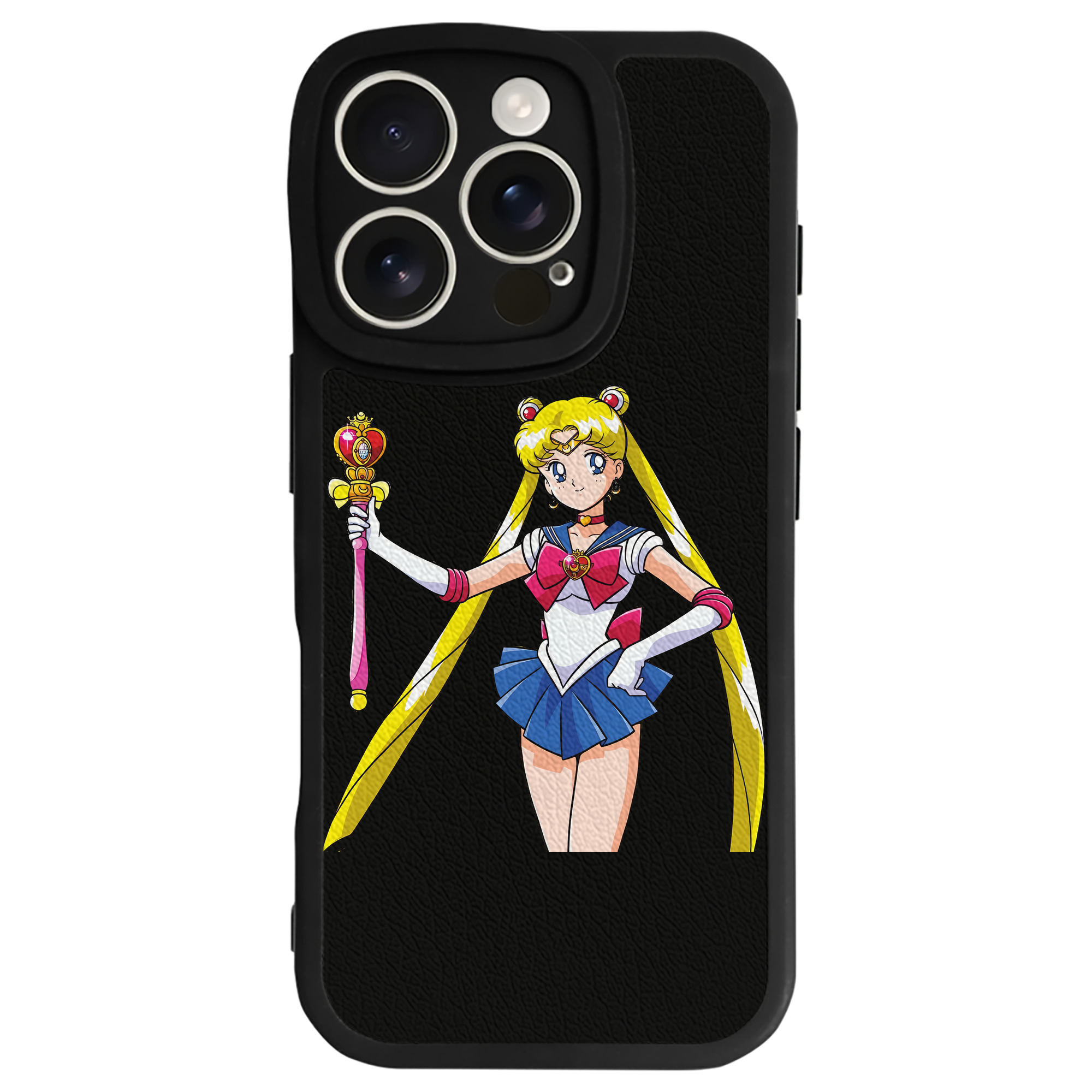 （画像用） 美少女戦士セーラームーン 月野 うさぎ つきの うさぎ Sailor Moon Tsukino Usagi 【iPhone 16シリーズ対応】シリコンスマホケース（レザー調） 材質：シリコン